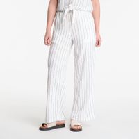 Spodnie Urban Classics Ladies Structured Striped Relaxed Fit Pants Off White/ Black M