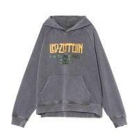 Cropp - Športni pulover spranega videza Led Zeppelin - temno siva