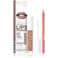 Eveline Cosmetics OH! my LIPS Velvet sada na pery 11 Cookie Milkshake 1 ks