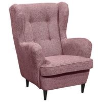 MID.YOU KŘESLO UŠÁK, textil, kompozitní dřevo, růžová