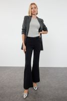 Trendyol Black Flare/Flare Woven Fabric Trousers