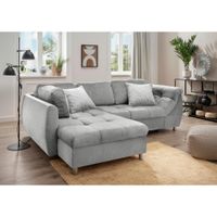 Livetastic ROHOVÁ ROZKLÁDACÍ POHOVKA, textil, barvy stříbra