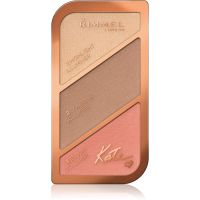 Rimmel Kate контурираща палитра за лице цвят 002 Coral Glow 18,5 гр.