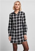 Women's cotton shirt dress black/white
