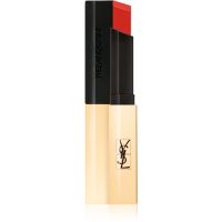 Yves Saint Laurent Rouge Pur Couture The Slim tenký zmatňujúci rúž s koženým efektom odtieň 10 Corail Antinomique 2,2 g