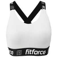 Fitforce NEMEE Дамско фитнес бюстие, бяло, размер