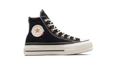 Converse Chuck Taylor All Star Lift Platform Crafted Stitching - Dámske - Tenisky Converse - Čierne - A08731C - Veľkosť: 37