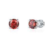 Olivie Strieborné 6mm náušnice PIPPI RED 8363