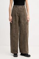 Kenzo pantaloni de bumbac Dyed Canvas Cargo Pants