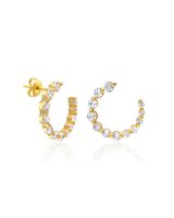 Olivie Strieborné náušnice MOON GOLD 7235