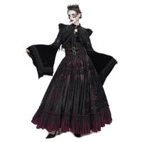 Damenrock DEVIL FASHION - Weinrot Gothic 3D L