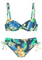 LASCANA Bikini  mornarsko plava / tirkiz / neonsko zelena / narančasta