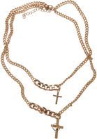 Necklace with chain - gold color