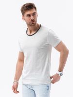 Ombre Men's t-shirt with raw finish - ecru