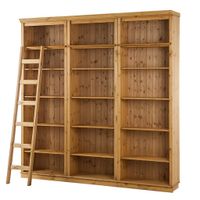 MID.YOU NÁSTENNÁ KNIŽNICA, farba borovice, borovica, 223/222/34 cm