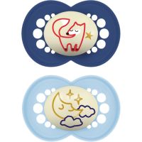 MAM Original Night 16m+ пустушка Blue/ Dark Blue 2 кс