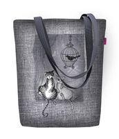 Bertoni Unisex's Canvas Bag Sunny Two Cats