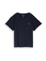 TOM TAILOR Majica  tamno plava / crvena / bijela