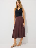 Mohito - Nööbiga esiküljega midiseelik - tumepruun