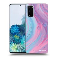Silikónový prehľadný obal pre Samsung Galaxy S20 G980F - Pink liquid
