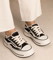 marka niezdefiniowana Black women's high-sole sneakers Kallara