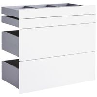 Hom`in SADA ZÁSUVIEK, biela s vysokým leskom, 90,9/82/46,8 cm