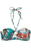 BUFFALO Bikini gornji dio  akvamarin / roza / burgund / crna