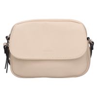 Katana Fabiána bőr crossbody táska - bézs