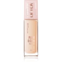 MAYBELLINE NEW YORK Lifter Plump & Glow posvetlitveni tekoči puder za naraven videz odtenek 110 30 ml