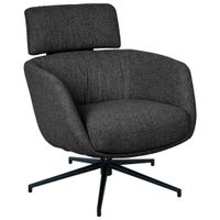 Dieter Knoll RELAXAČNÉ KRESLO, kov, textil, čierna, tmavosivá