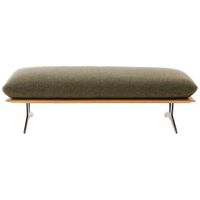Dieter Knoll DLHÁ TABURETKA, drevo, textil, 150/43/60 cm