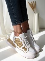 Resti Sneakersy damskie z ozdobną cholewką Nendales