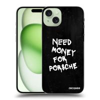 Silikónový prehľadný obal pre Apple iPhone 15 Plus - Black Dollar