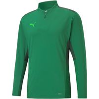 Puma TEAMCUP 1/4 ZIP TOP Мъжки спортен суитшърт, зелено, размер