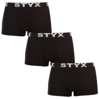 3PACK pánské boxerky Styx sportovní guma nadrozměr černé (3R960) 5XL