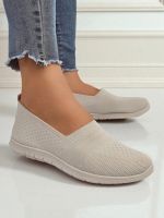 Resti Beige Callista women's slip-ons - lightweight fabric shoes with flat soles