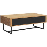 MID.YOU KONFERENČNÝ STOLÍK, prírodná farba, čierna, drevo, kov, kompozitné drevo, 110/60/40 cm
