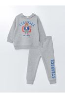 LC Waikiki Hooded Long Sleeve Printed Baby Boy Set 2-Set