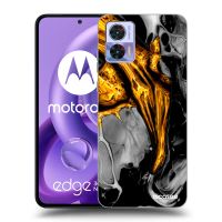 Silikónový prehľadný obal pre Motorola Edge 30 Neo - Black Gold