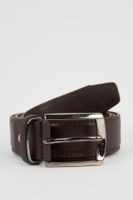 DEFACTO Men's Rectangular Buckle Leather Look Belt