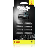 Gillette Mach3 Charcoal náhradné žiletky 8 ks