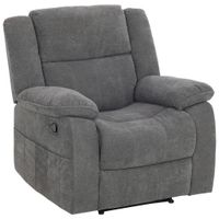 P & B TV KRESLO, textil, sivá