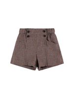 Printed Wool Blend Shorts