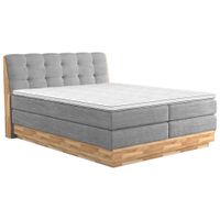 BOXSPRINGOVÁ POSTEĽ, 180/200 cm, svetlosivá