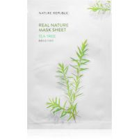 NATURE REPUBLIC Real Nature Tea Tree Mask Sheet maska iz platna s čistilnim učinkom za problematično kožo 23 ml