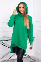 Insulated sweatshirt with a longer back part light green