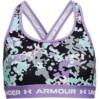 Under Armour CROSSBACK MID PRINTED Бюстие за момичета, лилаво, размер