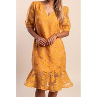 Midikleid, Gelb