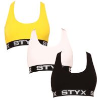 3PACK női sportmelltartóStyx többszínű (3IP09018) L