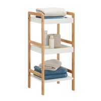Xora REGÁL DO KÚPEĽNE, bambus, prírodná farba, biela